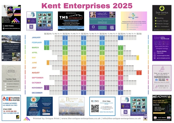 Kent Enterprises Wall Planner 2025