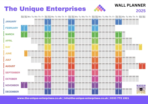 The Unique Enterprises Wall Planner 2025