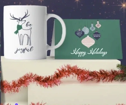 Personalised Christmas Mug & Cards